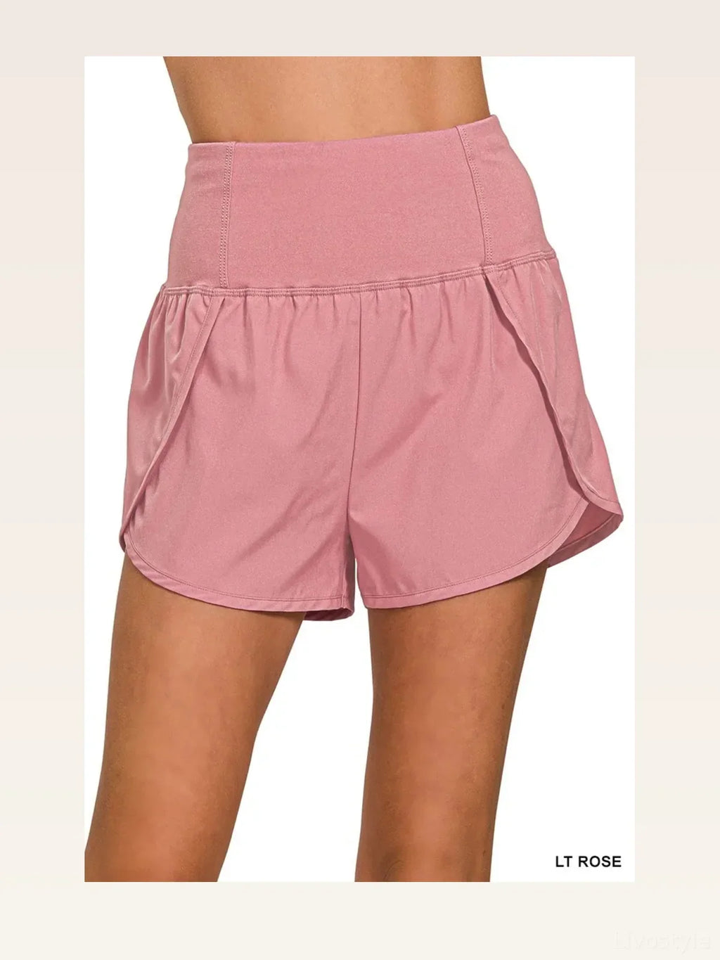 High Waisted Quick-Dry Running Shorts with Zip Pocket