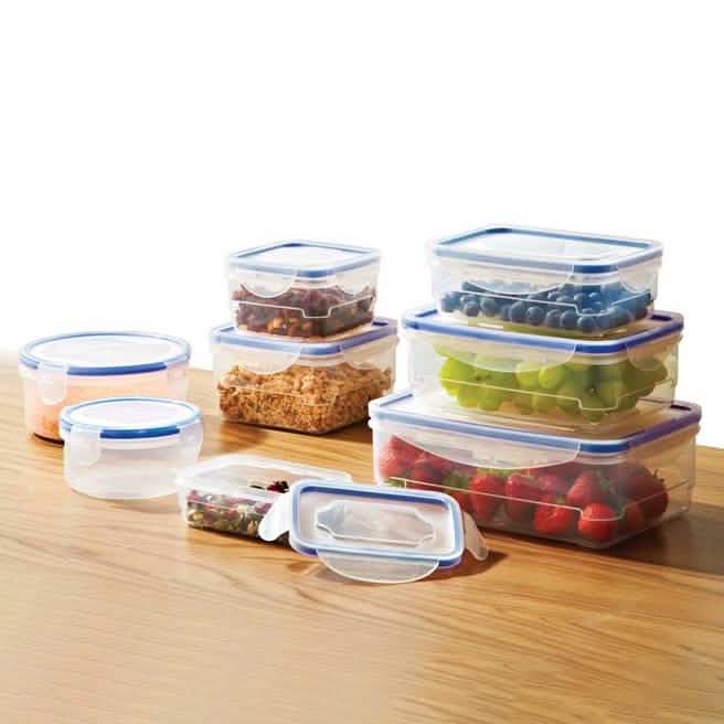 Home Plastic Food Storage Set with Locking Lid