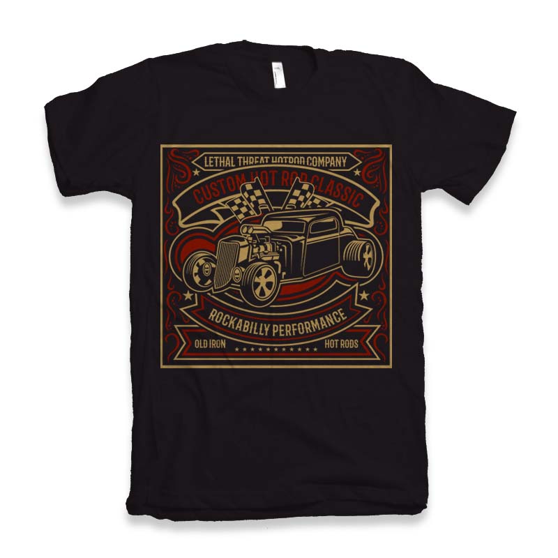 Hot Rod Men's Bamboo Viscose/Organic Cotton Short Sleeve Graphic T-Shirt