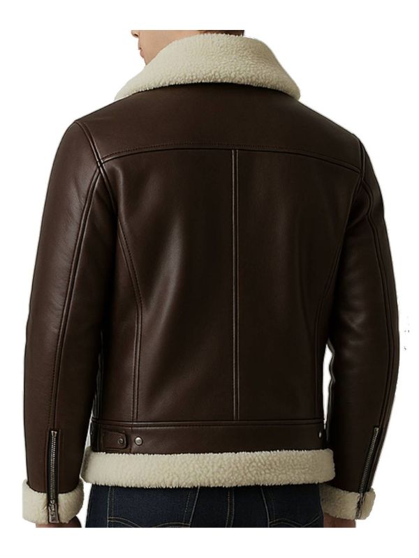 Men's Hudson Brown Leather Biker Jacket