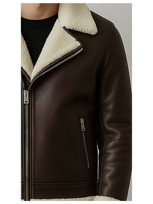 Men's Hudson Brown Leather Biker Jacket
