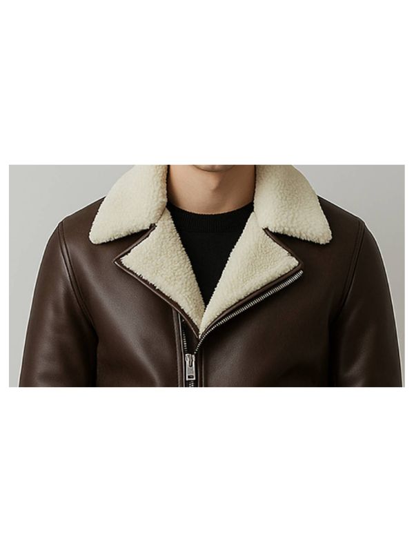 Men's Hudson Brown Leather Biker Jacket
