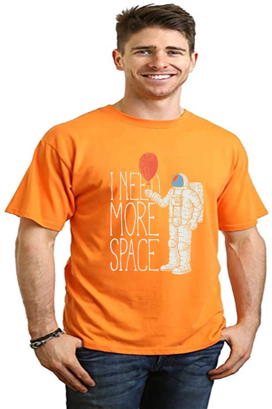 I need more space Men's Bamboo Viscose/Organic Cotton Short Sleeve Graphic T-Shirt