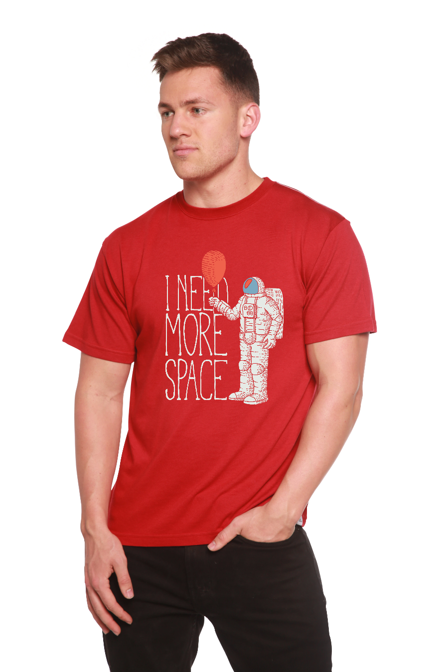 I need more space Men's Bamboo Viscose/Organic Cotton Short Sleeve Graphic T-Shirt