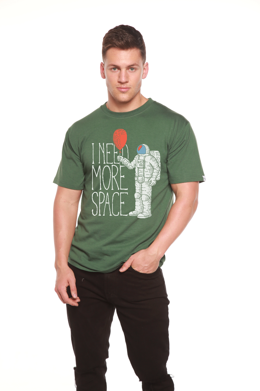 I need more space Men's Bamboo Viscose/Organic Cotton Short Sleeve Graphic T-Shirt