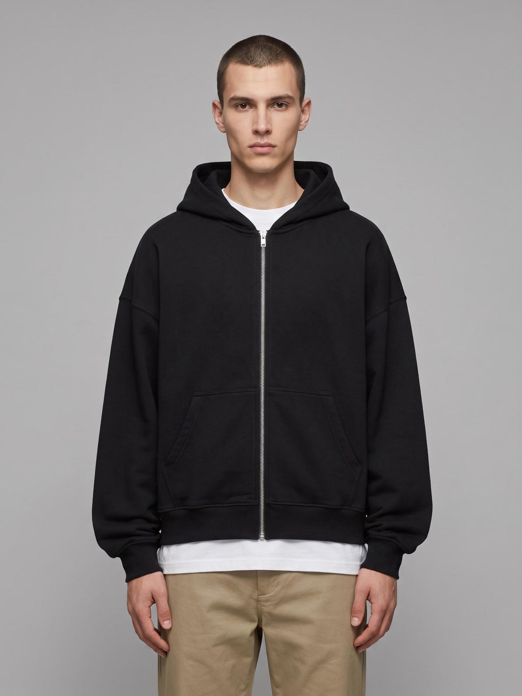 Loki & Ivy Fleeced Full-Zip Boxy Hoodie