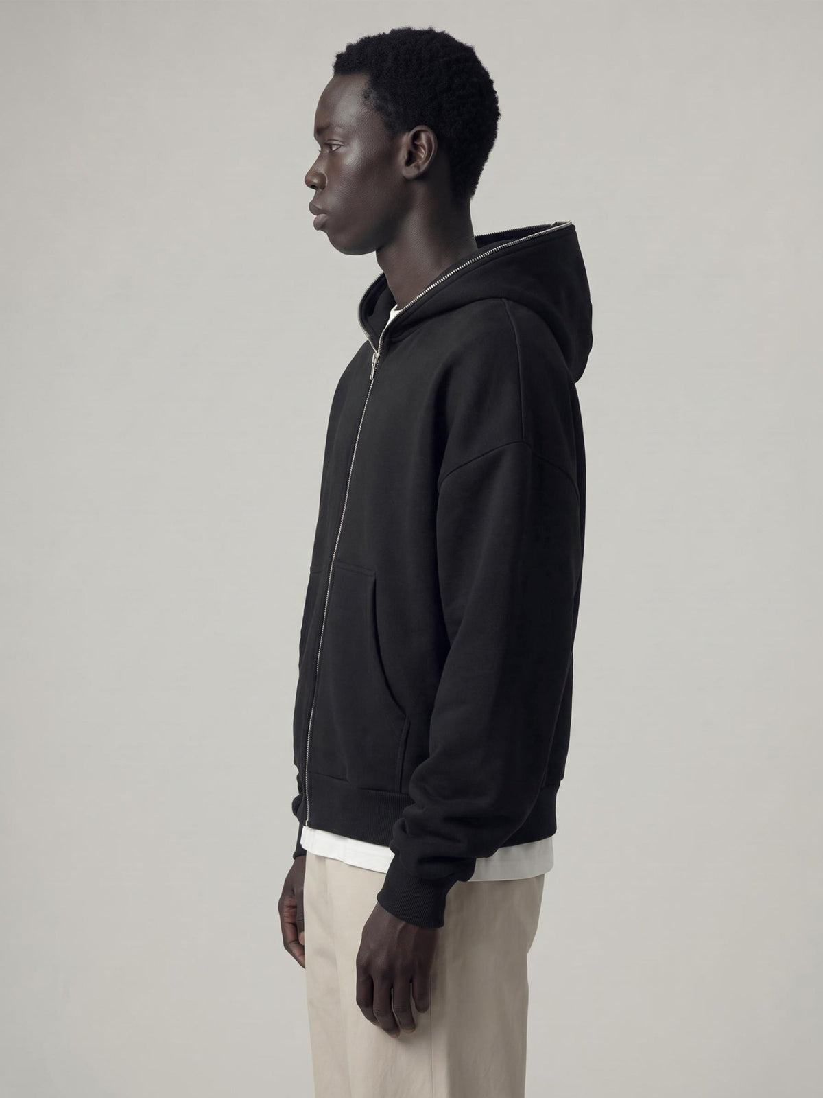 Loki & Ivy Fleeced Full-Zip Boxy Hoodie