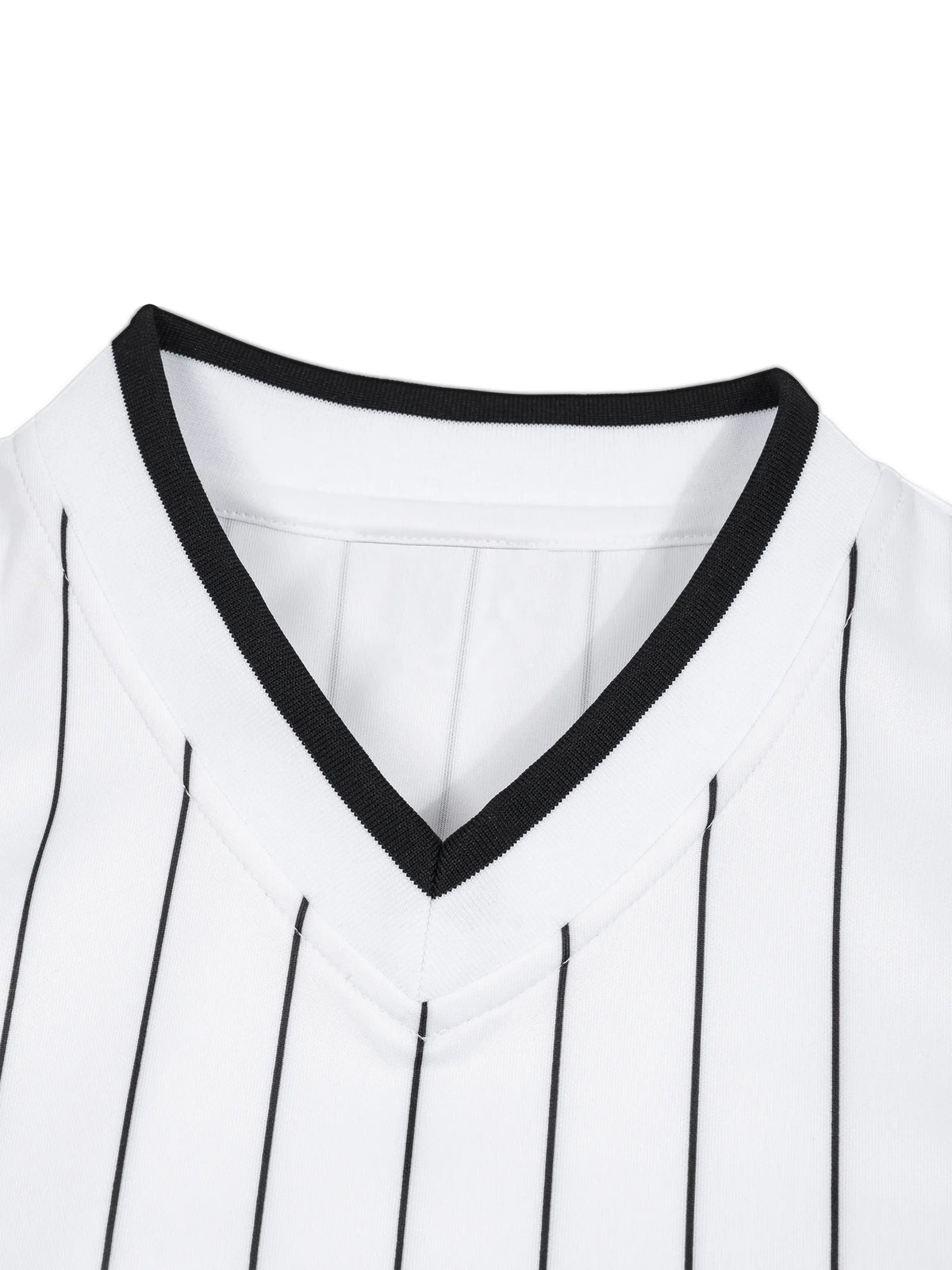 Loki & Ivy Unisex Striped Loose V-Neck T-Shirt