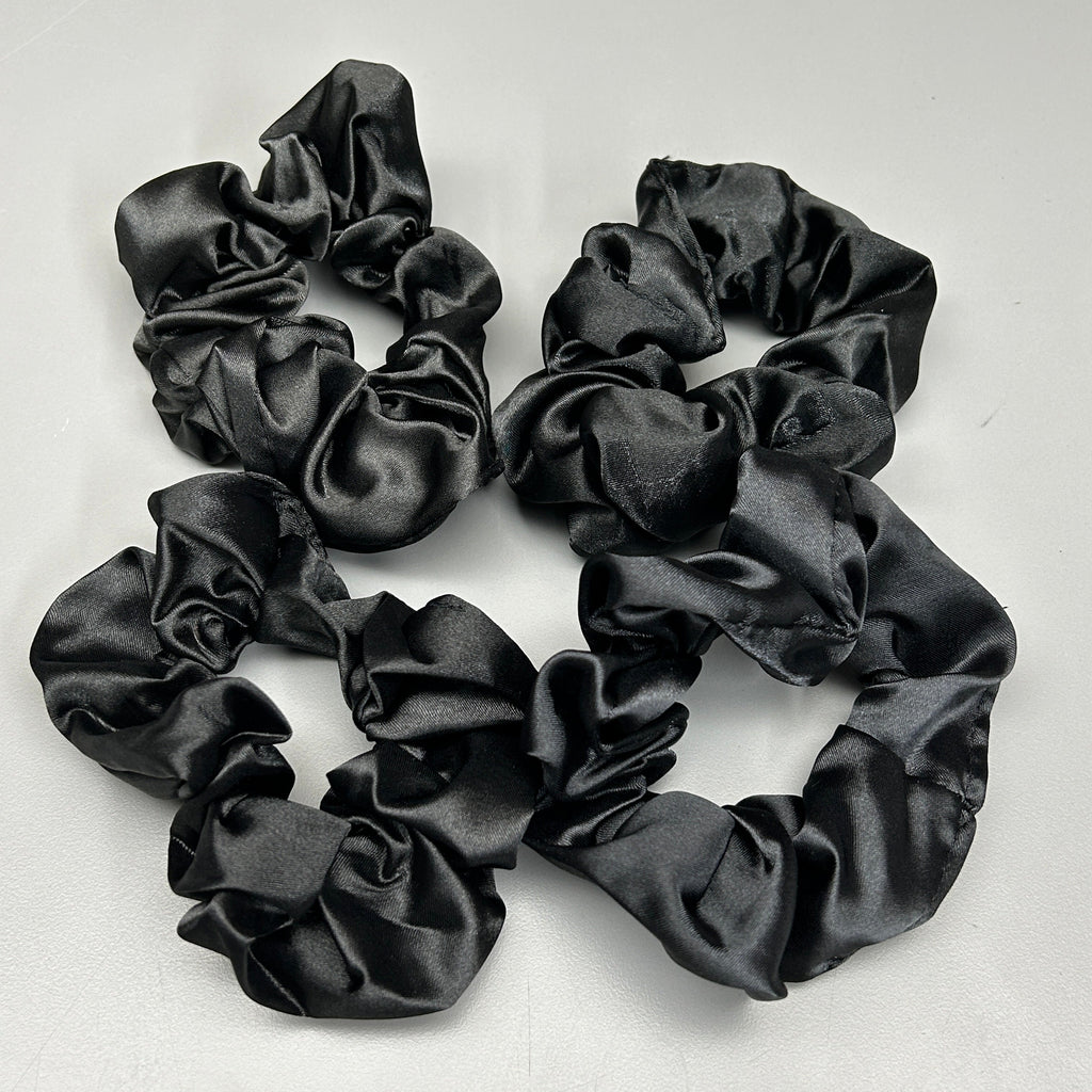 CONAIR 3-PACK! The Basik Edition Satin Sleep Scrunchies Black (New)