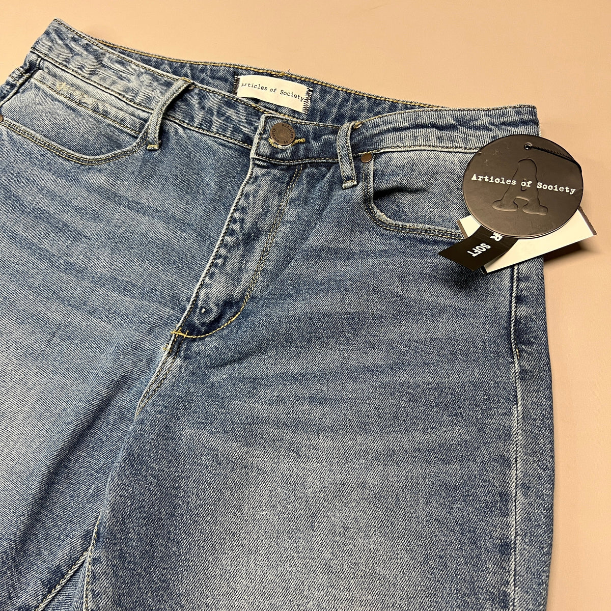 ARTICLES OF SOCIETY OMAO High Rise Denim Jeans Women's Sz 28 Blue 4009TQ3-716 (New)