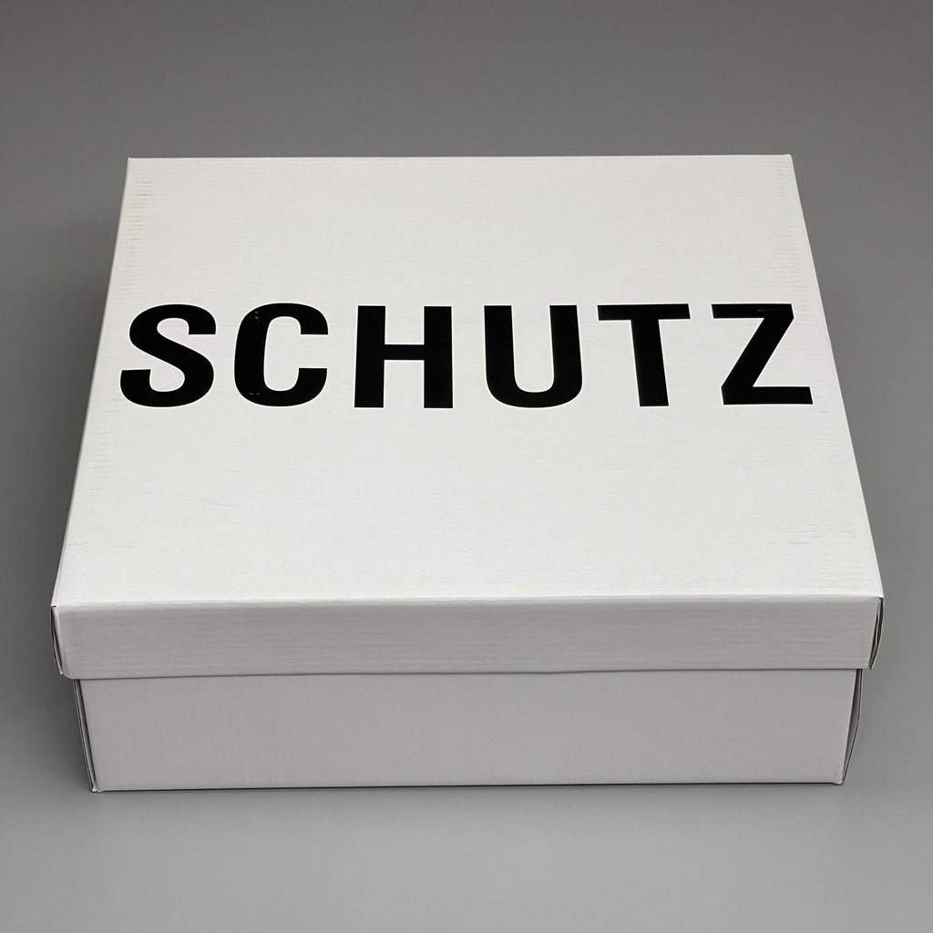 SCHUTZ Keefa Casual Women's Leather Sandal Black Platform 4" Heel Shoes Sz 10B (New)