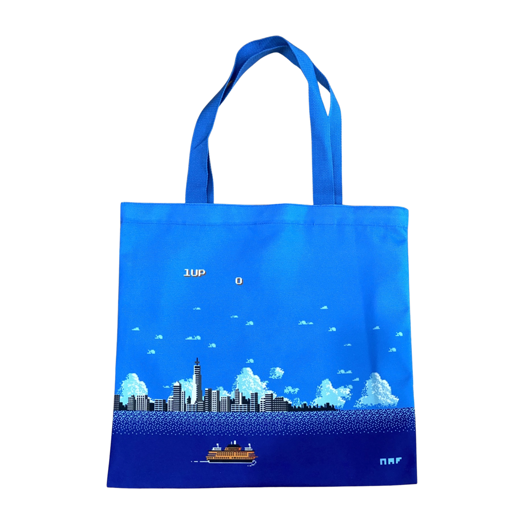 1 Up Pixel Ferry Tote Bag