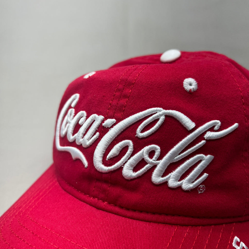 COCA-COLA Las Vegas 1886 Black Script Baseball Cap Fit Sz One Size Red 23633 (New)