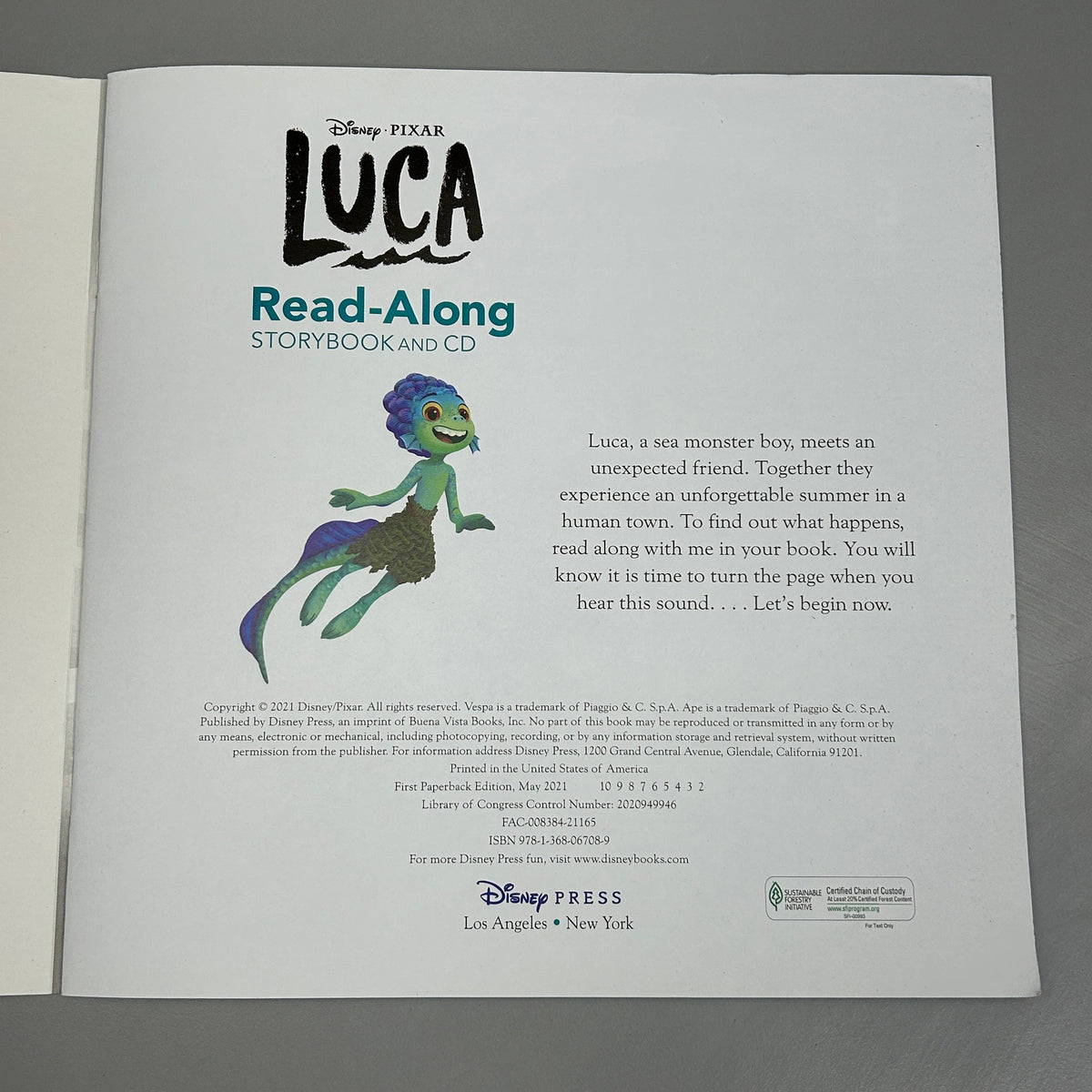 DISNEY PIXAR 10-PK! Luca Read-Along Storybook and CD Paperback Books (AS-IS)