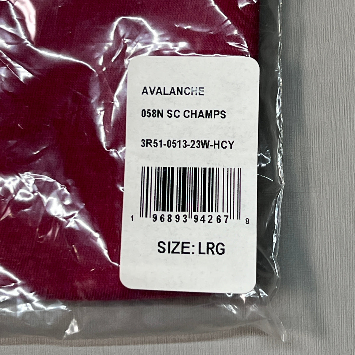 FANATICS 2022 Stanley Cup Champions Colorado Avalanche Long Sleeve T-shirt Sz L Burgundy 058N SC Champs (New)