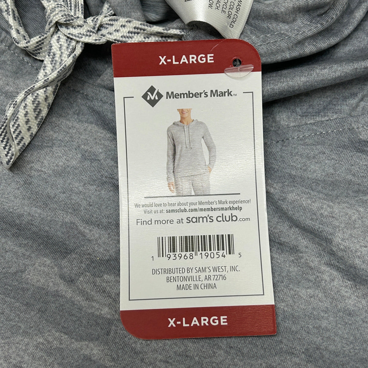 MEMBERS MARK Favorite Soft Pullover Light Grey Camo Size X-Large (New)