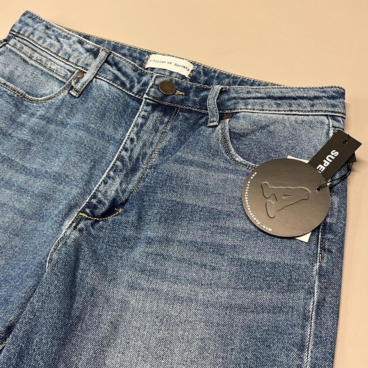 ARTICLES OF SOCIETY OMAO High Rise Denim Jeans Women's Sz 27 Blue 4009TQ3-716 (New)
