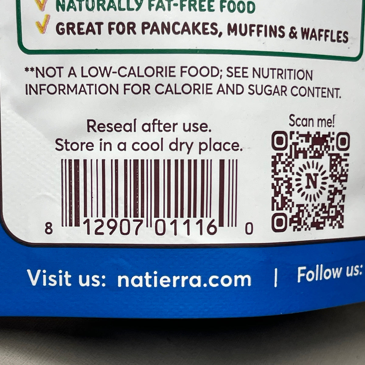 NATIERRA Nature & Earth Freeze-Dried Organic Blueberries 1.2oz -3 packs (New)