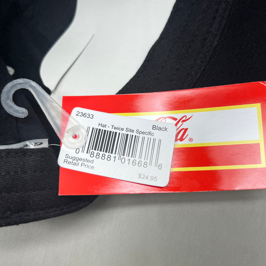 COCA-COLA Las Vegas 1886 Black Script Baseball Cap Fit Sz One Size Black 23633 (New)