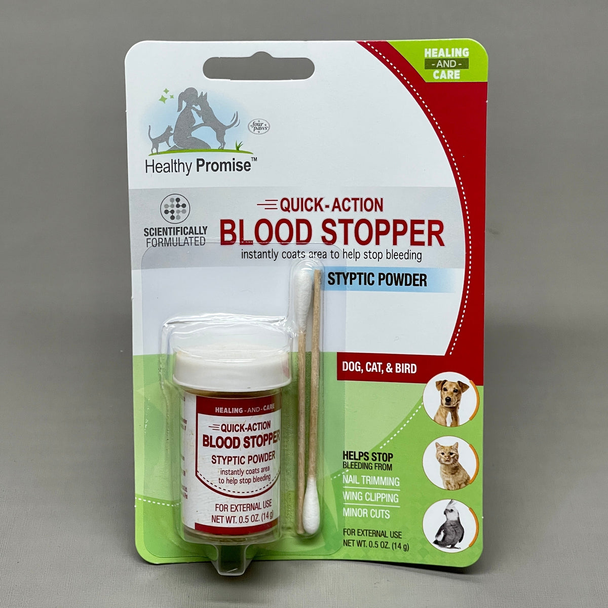 ZA@ FOUR PAWS Pack of 3 Quick Action Blood Stopper Styptic Powder Bottles 0.5oz BB 03/24 (New)