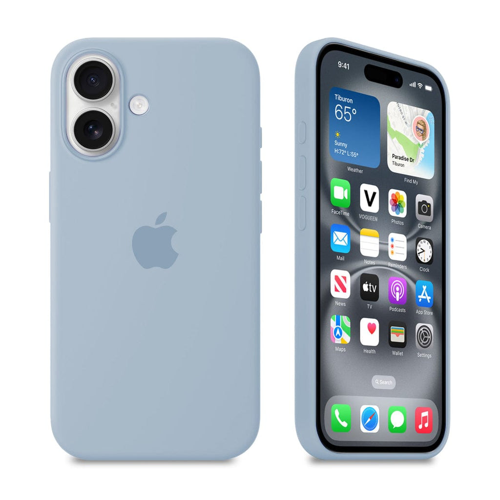 iPhone Silicone Case (Grey Blue)