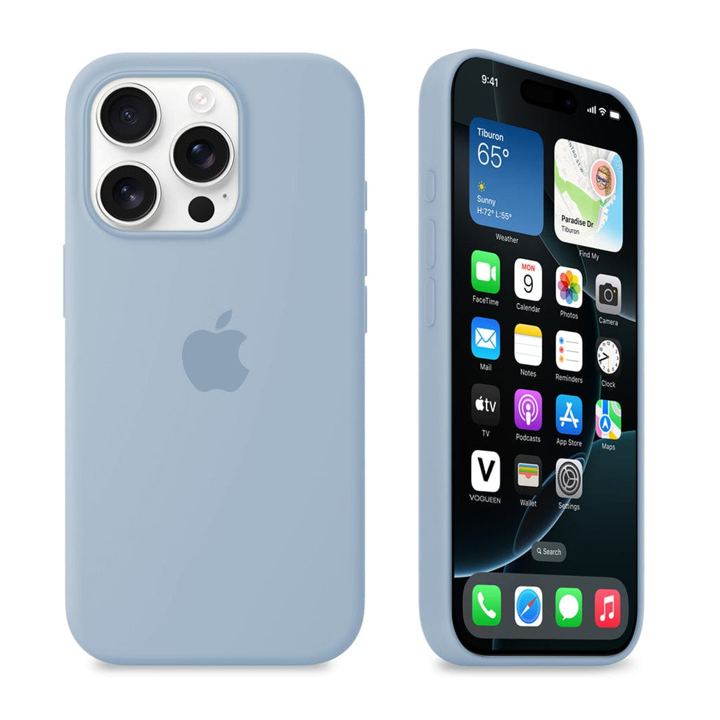 iPhone Silicone Case (Grey Blue)