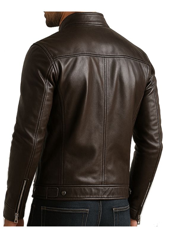 Men's James Brown Leather Biker Jacket