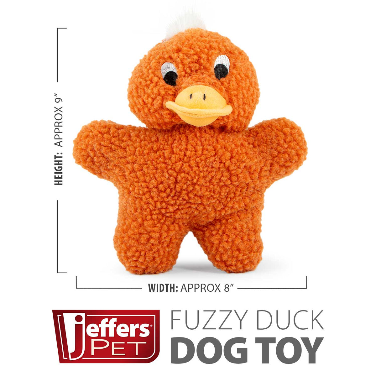 Jeffers Animal Fuzzies Plush Squeaker Dog Toys