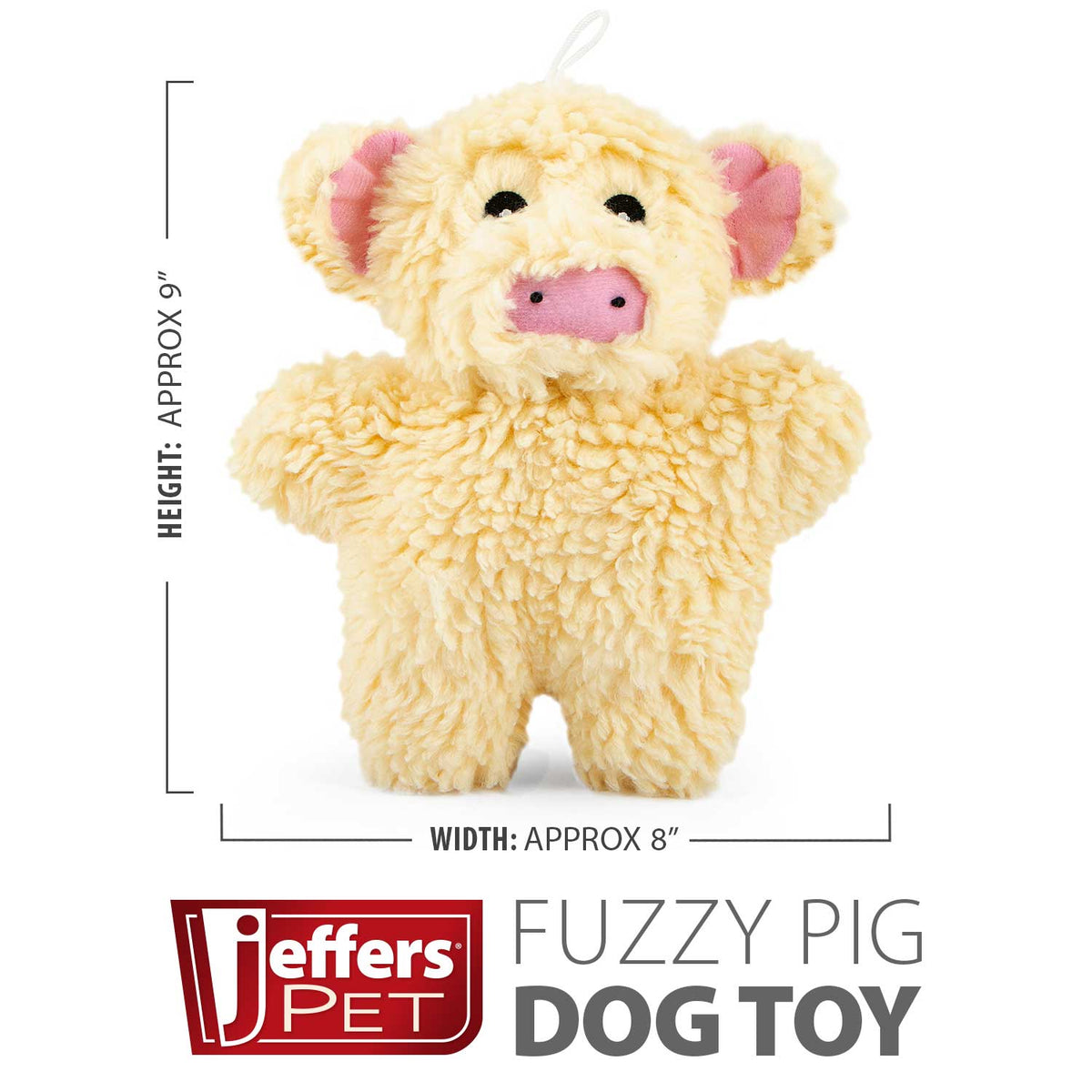 Jeffers Animal Fuzzies Plush Squeaker Dog Toys