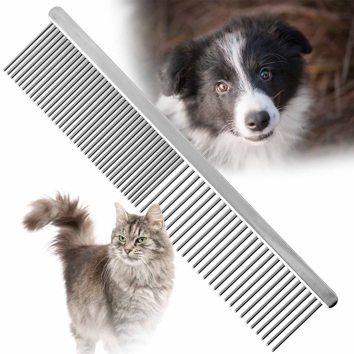 Jeffers Flat Back Pet Grooming Combs