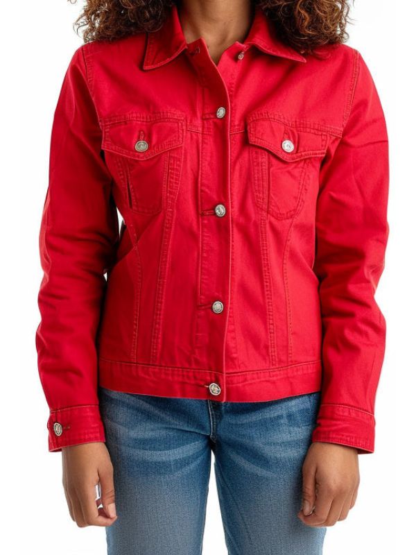 Julia Red Cotton Jacket