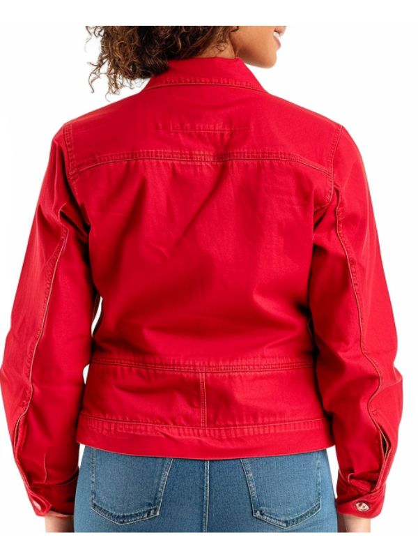 Julia Red Cotton Jacket
