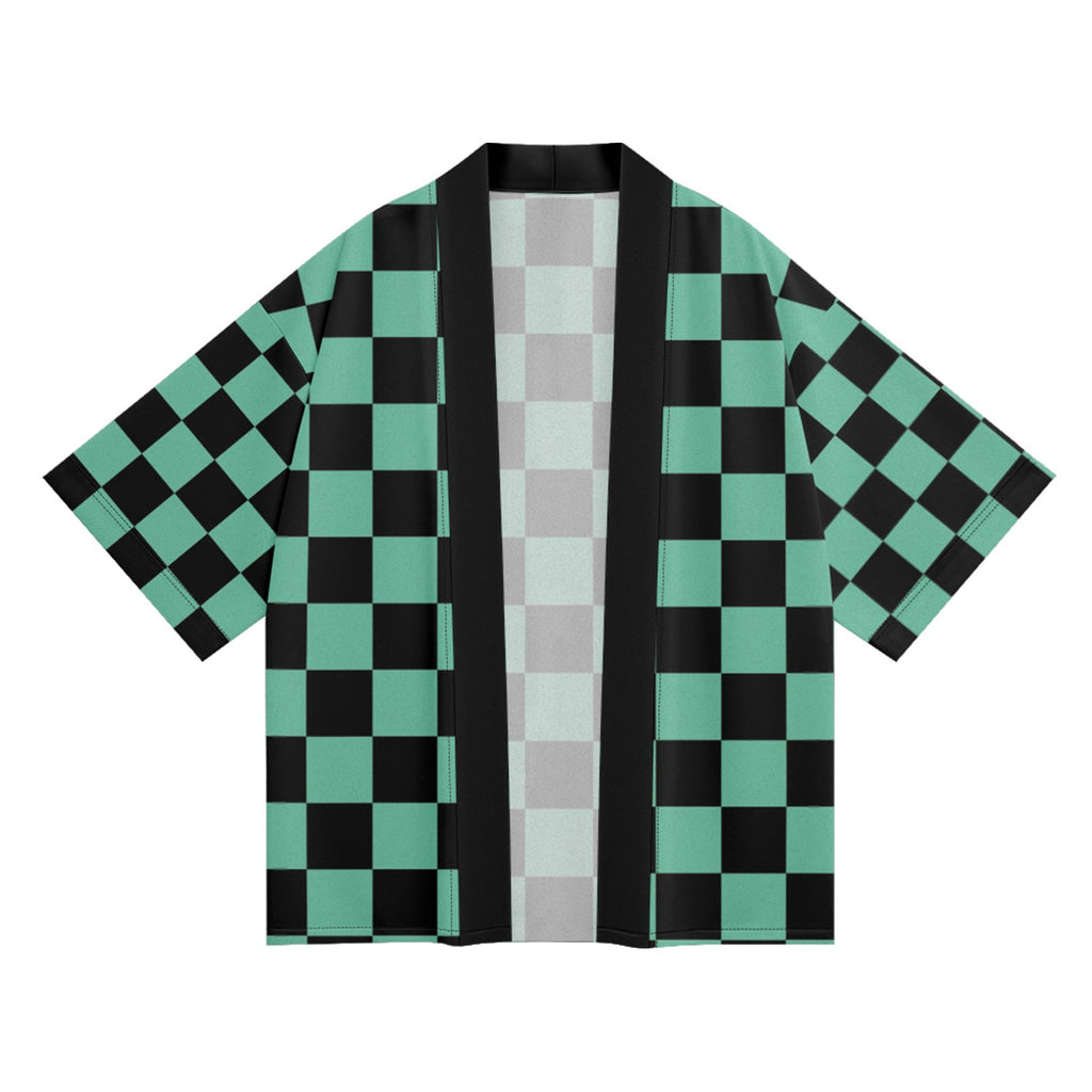 K33 Green Checker Kimono