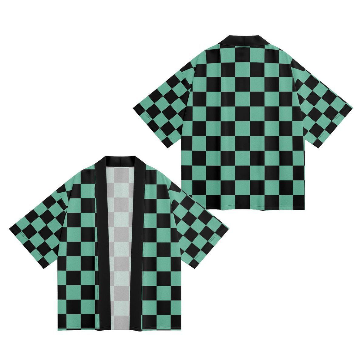 K33 Green Checker Kimono
