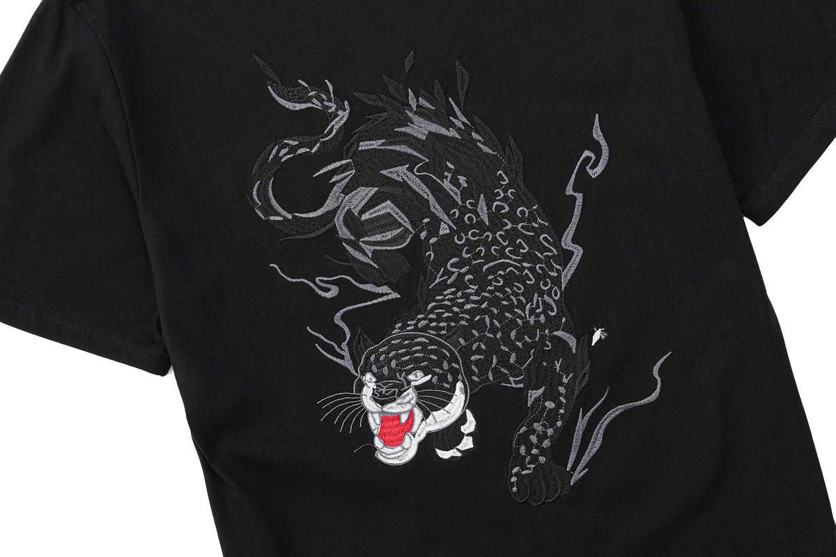 KH802 Raging Panther Embroidery Tee