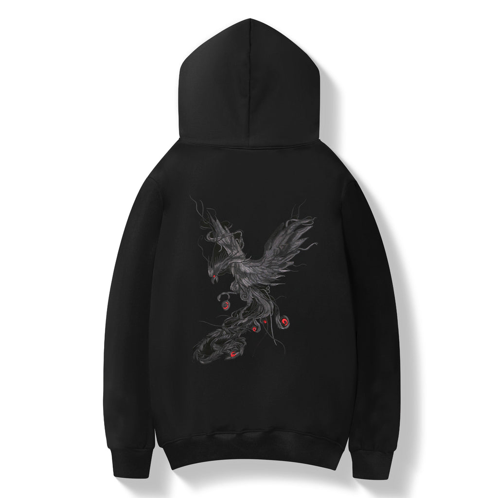 KH9011 Striking Phoenix Embroidery Hoodie
