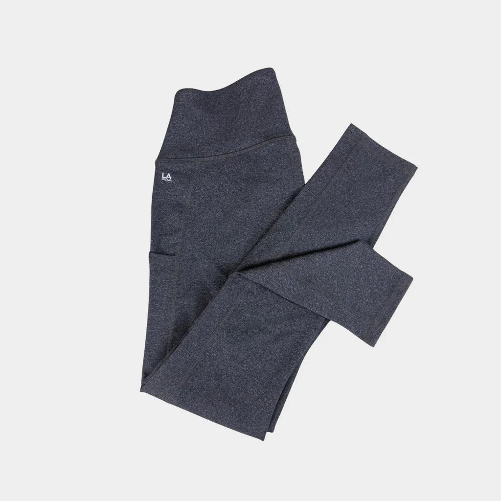 LA Gear Women’s Side-Pocket Yoga Pants | Charcoal