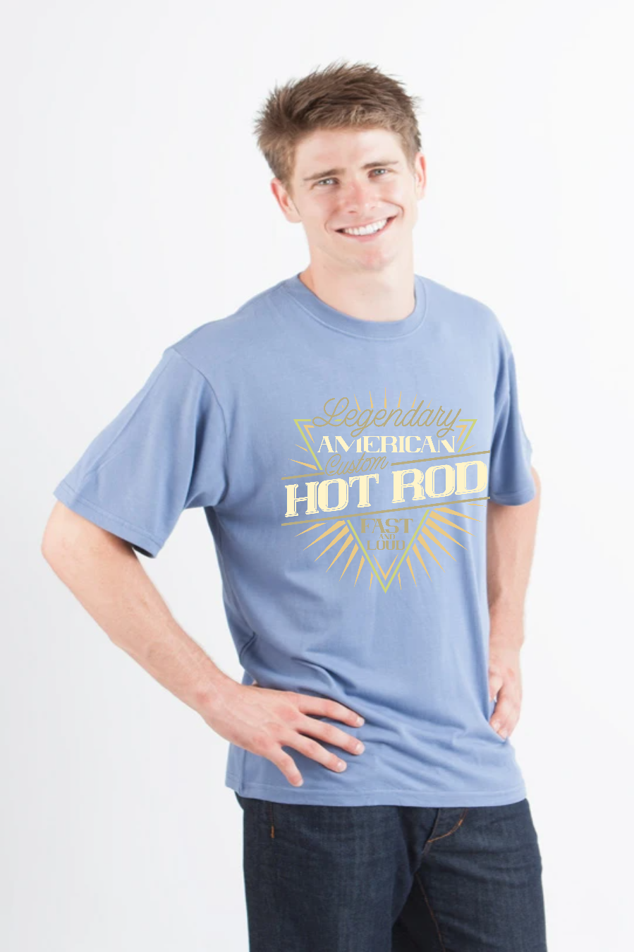 Legendary American Men's Bamboo Viscose/Organic Cotton Short Sleeve Graphic T-Shirt