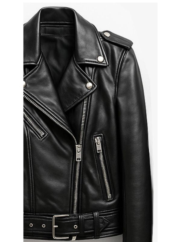 Men's Louis Black Leather Biker Jacket