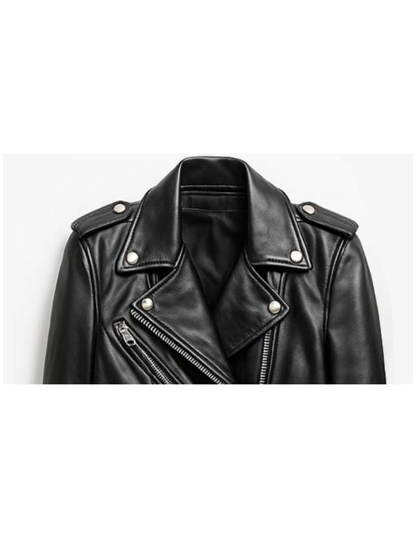 Men's Louis Black Leather Biker Jacket