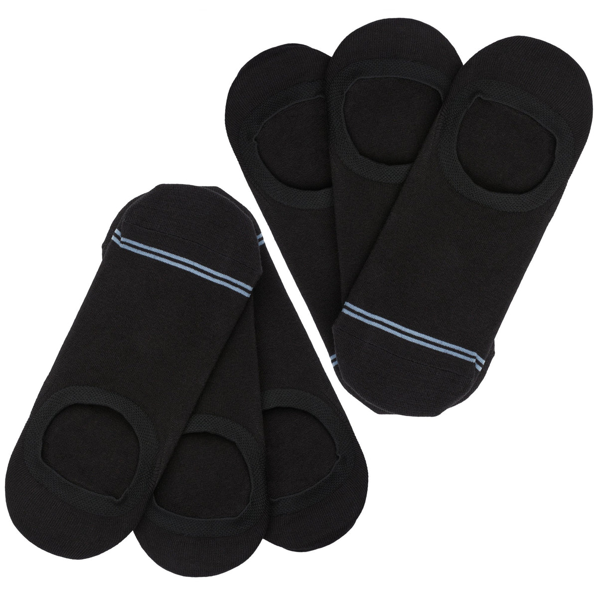 Luna Black No Show Socks - 6-Pack