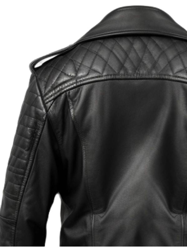Men's Black Leather Biker Jacket