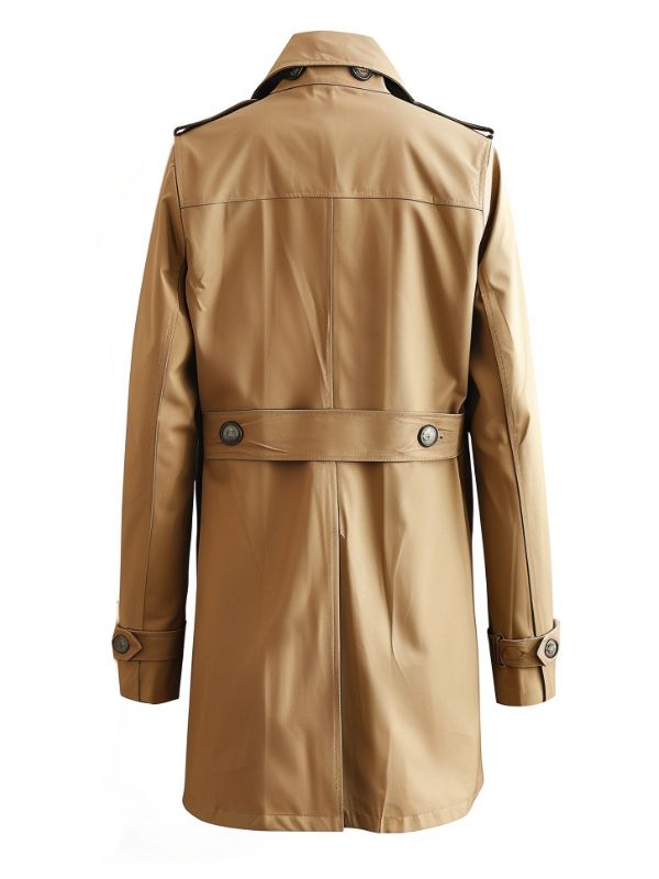Men Fawn Cotton Coat
