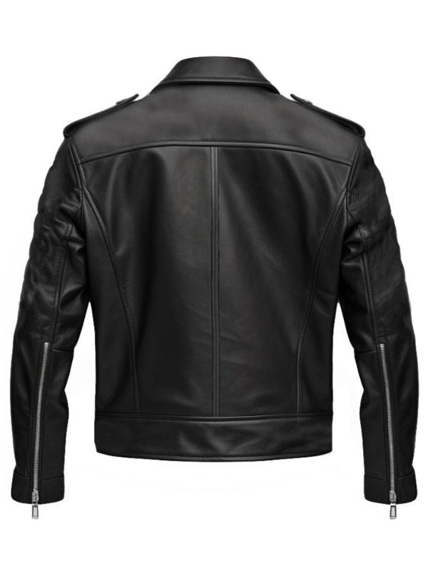 Men's Nifty Black Leather Biker Jacket