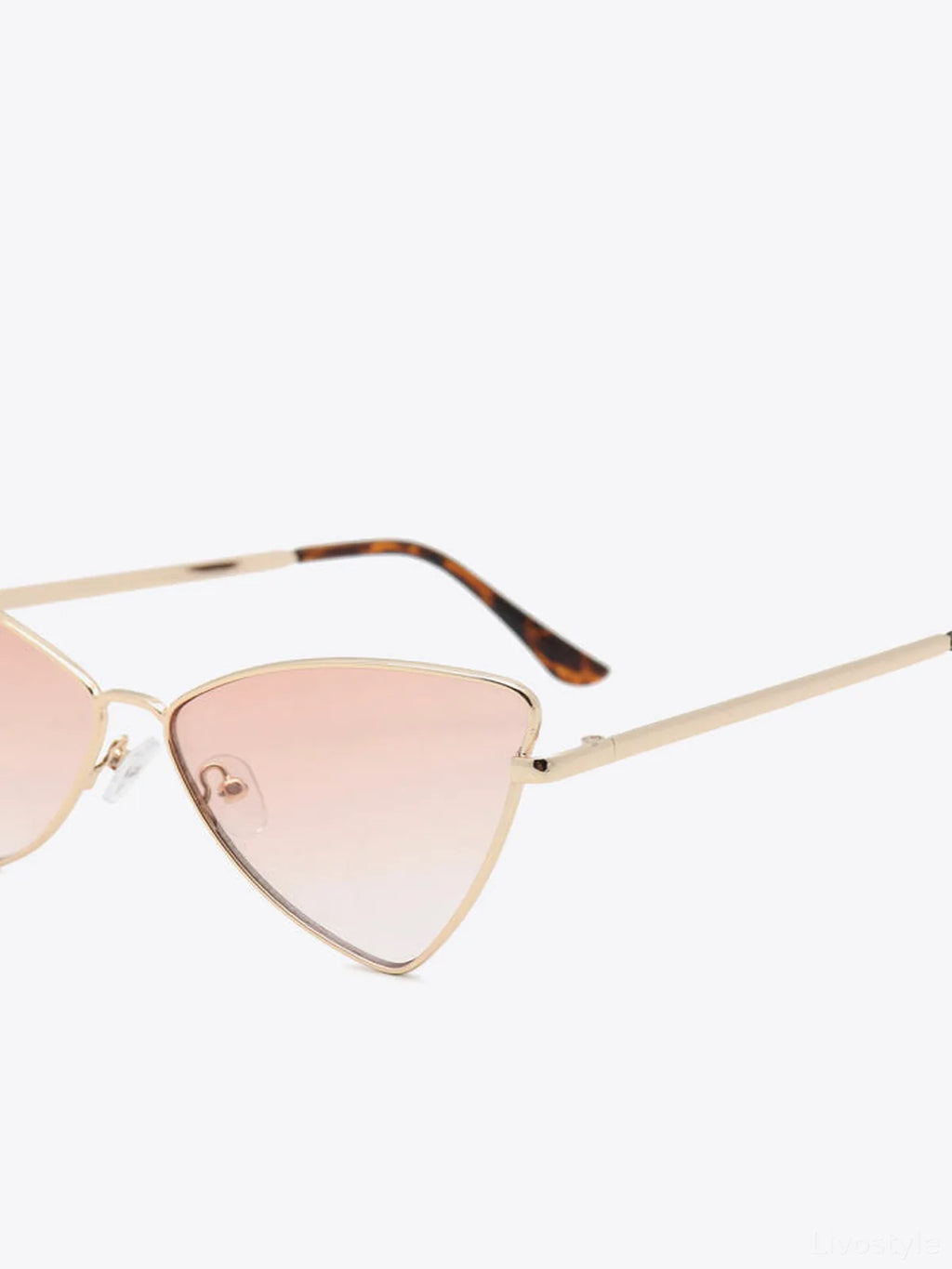 Metal Frame Cat-Eye Sunglasses with Gradient Lenses