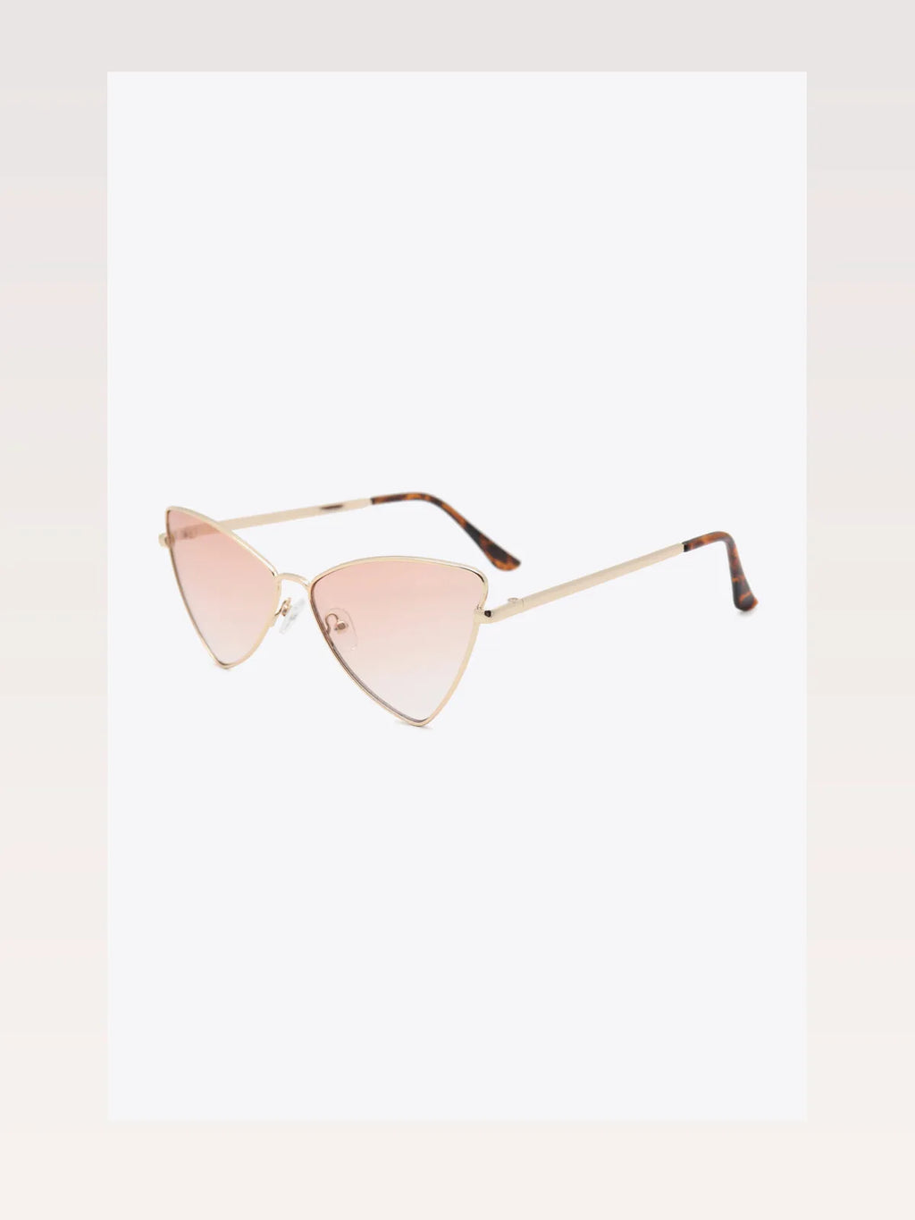 Metal Frame Cat-Eye Sunglasses with Gradient Lenses