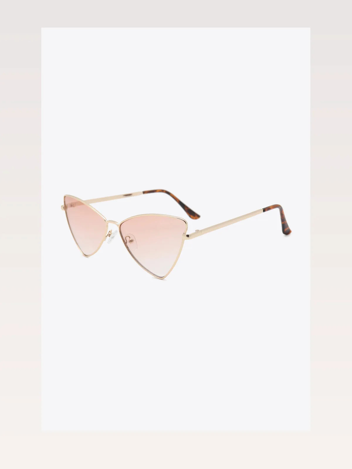 Metal Frame Cat-Eye Sunglasses with Gradient Lenses