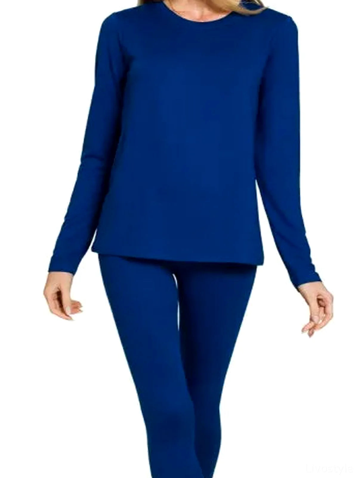 Microfiber Round Neck Top and Leggings Set