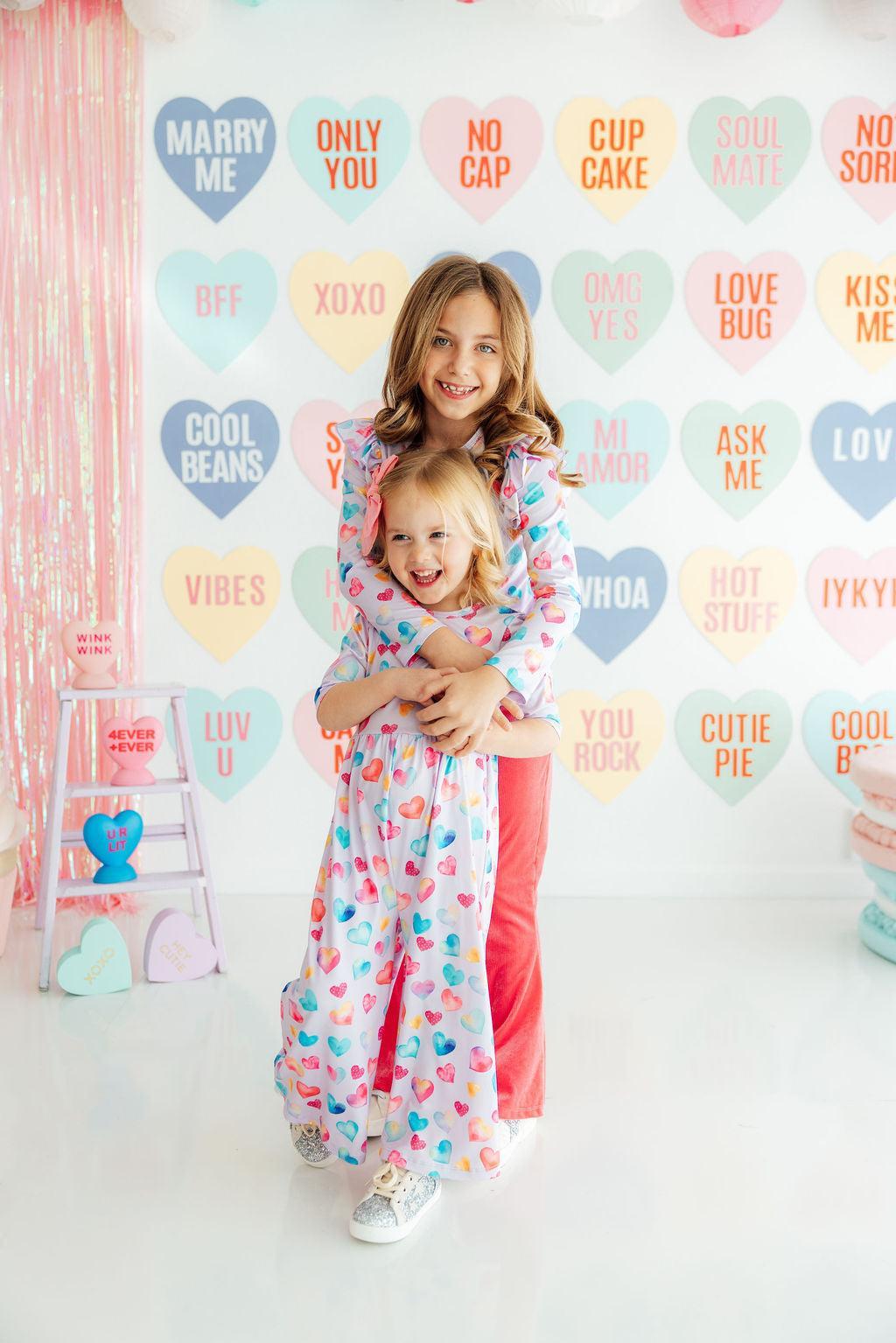 Watercolor Kisses Wide Leg Jumpsuit