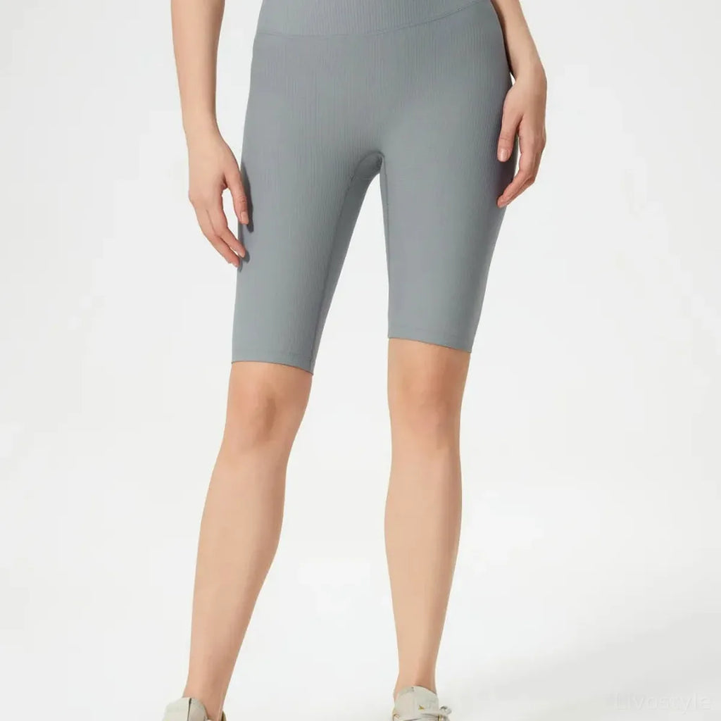 High Waist Stretch Active Shorts